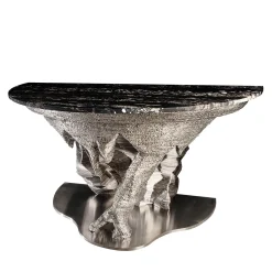 Console Moon in acciaio di Giò Pozzi