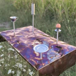 Console per la colazione Domenica in acciaio multicolore