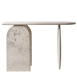 Console Roma Travertino in marmo con finitura grezza