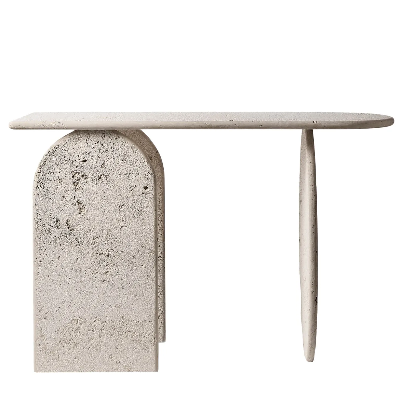 Console Roma Travertino in marmo con finitura grezza