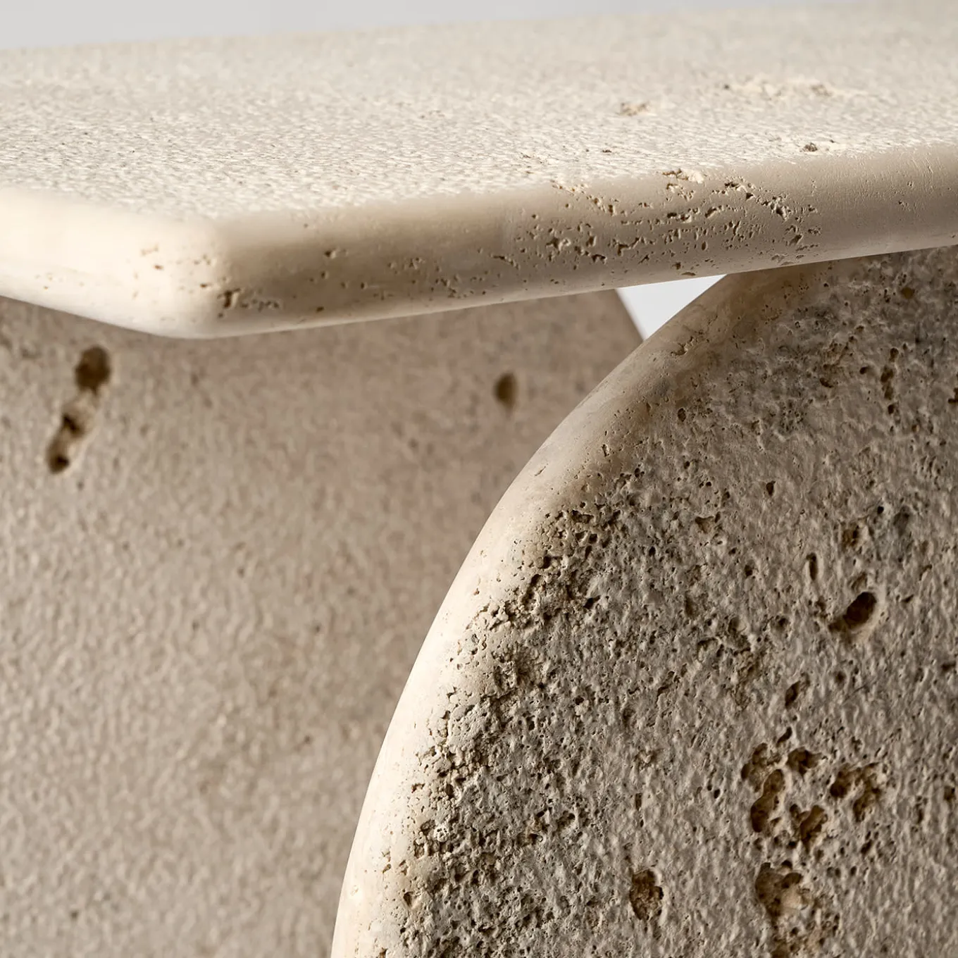 Console Roma Travertino in marmo con finitura grezza