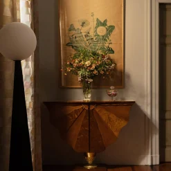 Consolle Ali di Farfalla in radica e noce