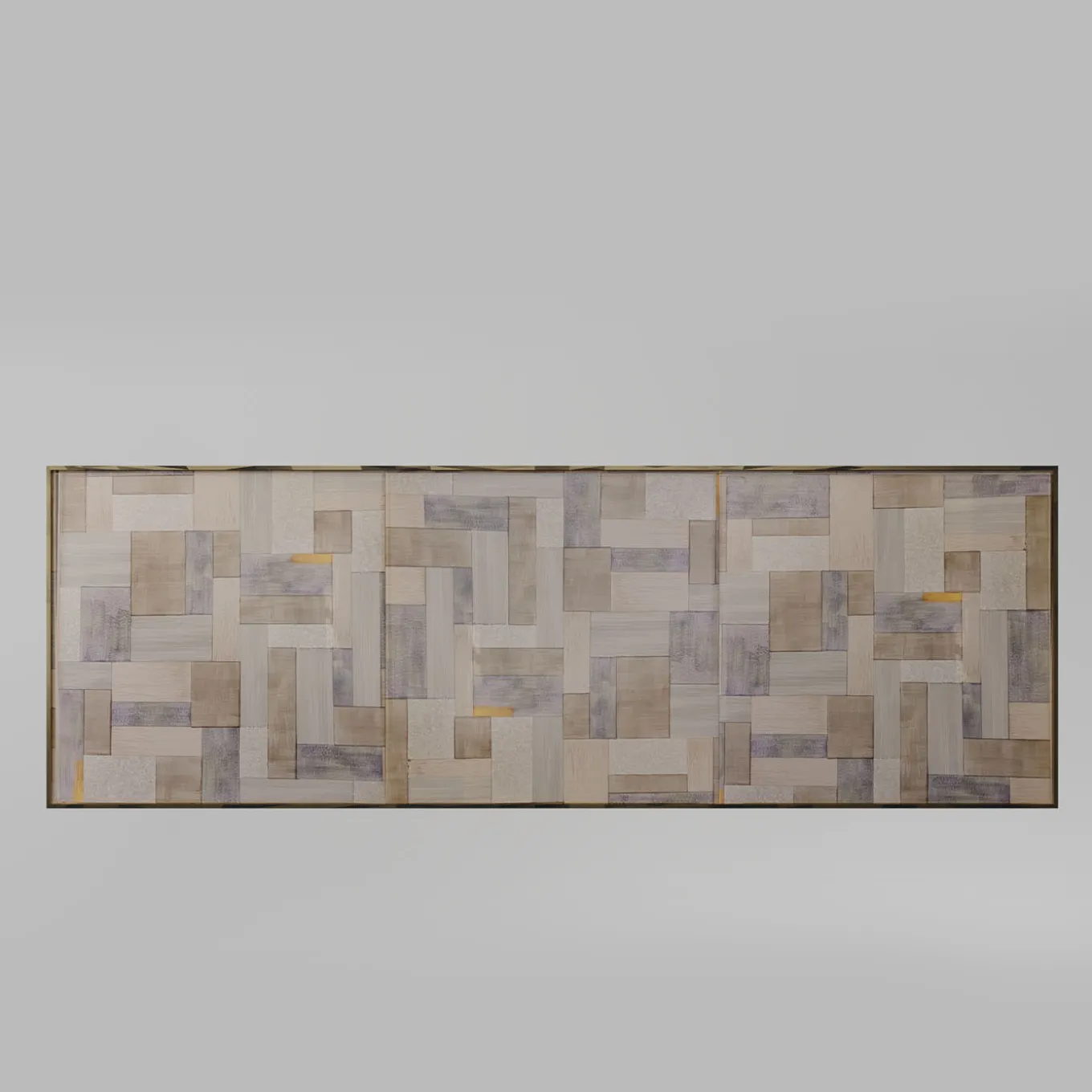 Consolle Camilla Wallpaper Nebbia in Ceramica con Finitura Oro