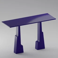 Consolle Emily in legno laccato blu