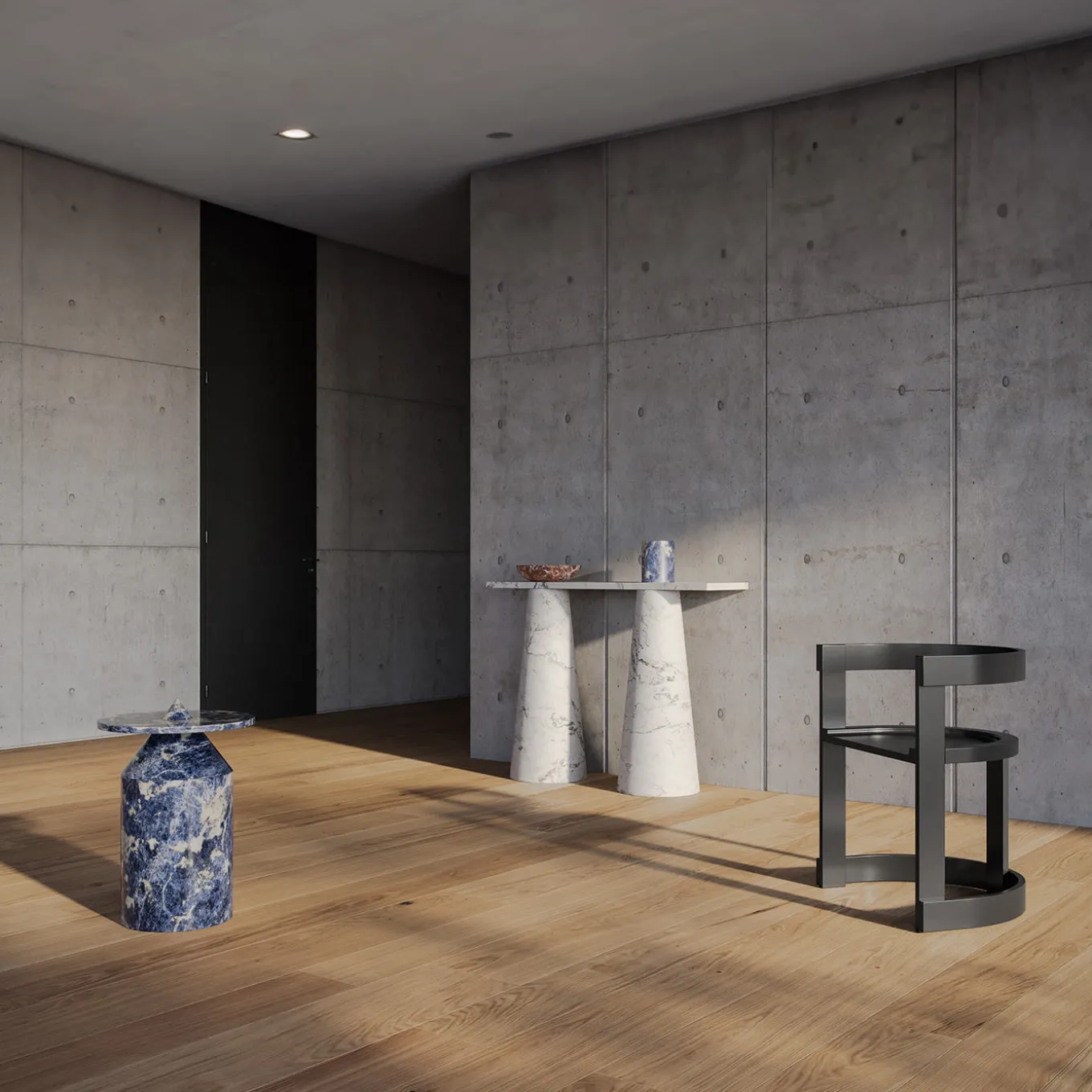 Consolle Inside Out White Arabescato di Karen Chekerdjian