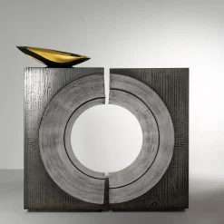 Consolle Tube Grigia in Metallo