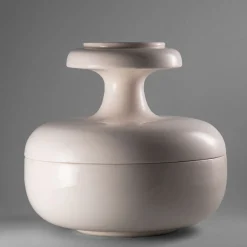 Contenitore e piatto da portata Pyxis bianco