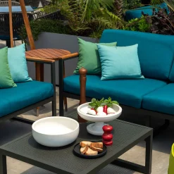 Contenitore e piatto da portata Pyxis bianco