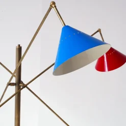 Contrappeso Lampada da terra RGB a 3 bracci in ottone