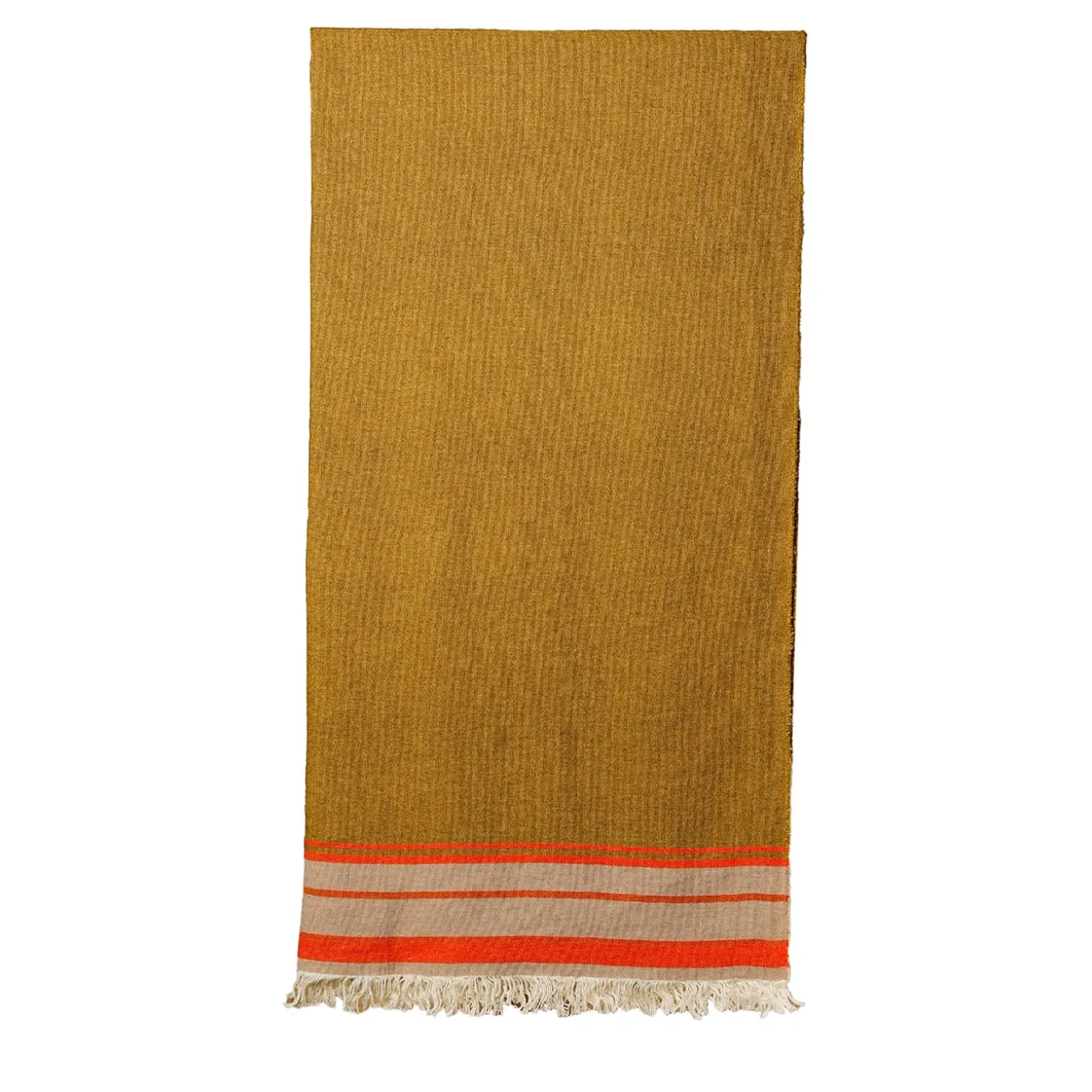 Coperta Capitano in lana e lino con frange policrome