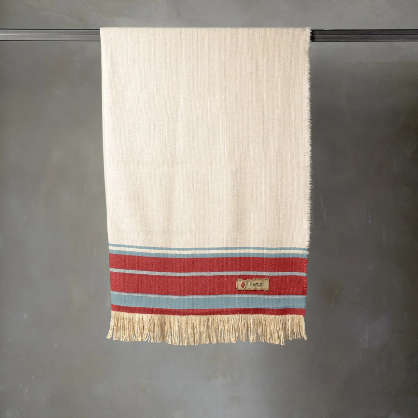 Coperta Grottesco a righe policrome in seta e lana #3