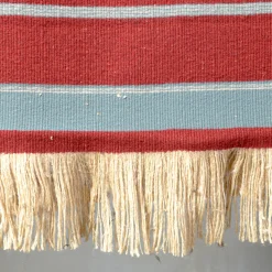 Coperta Grottesco a righe policrome in seta e lana #3