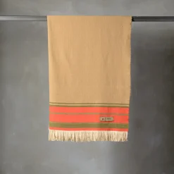 Coperta Grottesco a righe policrome in seta e lana #2