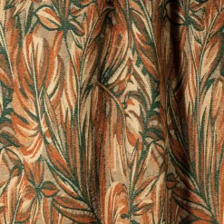 Coperta Nequizia con frange a motivi botanici policromi