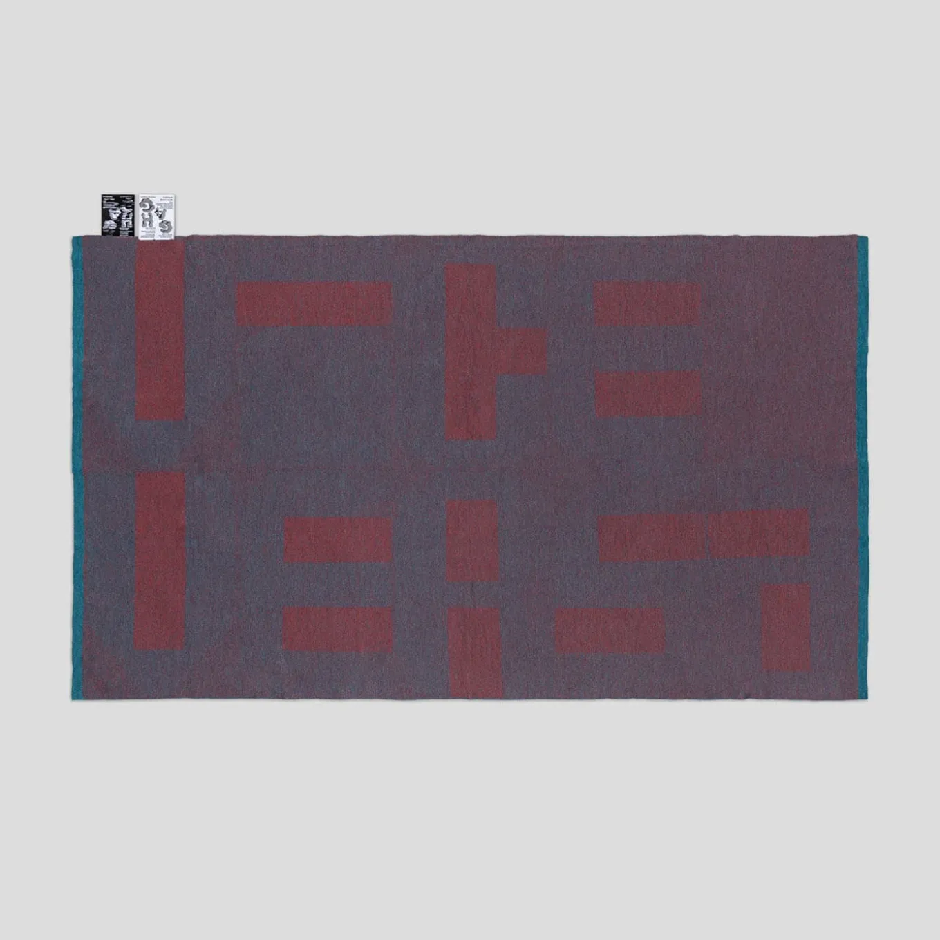 Coperta Viceversa Rossa e Blu in Lana Merino