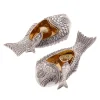 Coppia di saliere Pesciolini in argento Tiffany