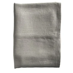 Copriletto in Lino Pesante Sabbia con Cuciture