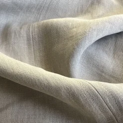 Copriletto in Lino Pesante Sabbia con Cuciture