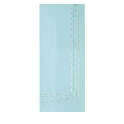 Copripiumino Ametista Azzurro Chiaro Ricamato in Raso di Cotone