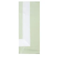 Copripiumino Eucalipto Verde e Bianco in Raso di Cotone