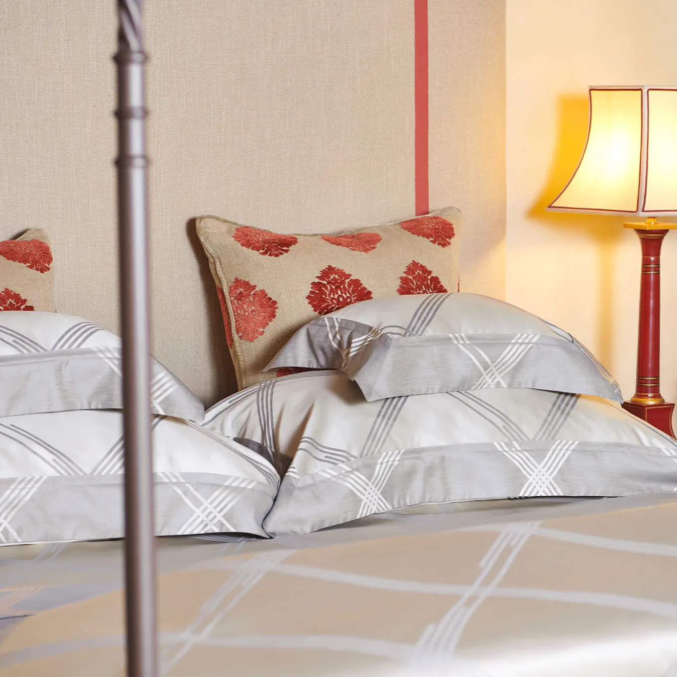 Copripiumino quattro generazioni Jacquard grigio US King