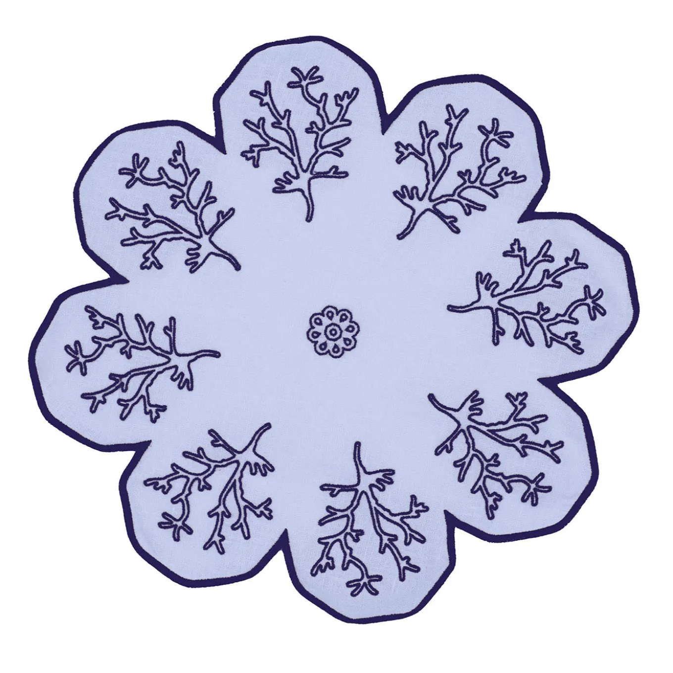 Corallo Blu Set di 2 tovagliette di servizio azzurre a forma di fiore