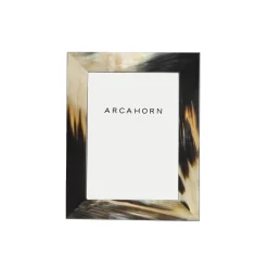 Cornice rettangolare Dafne in legno e corno scuro