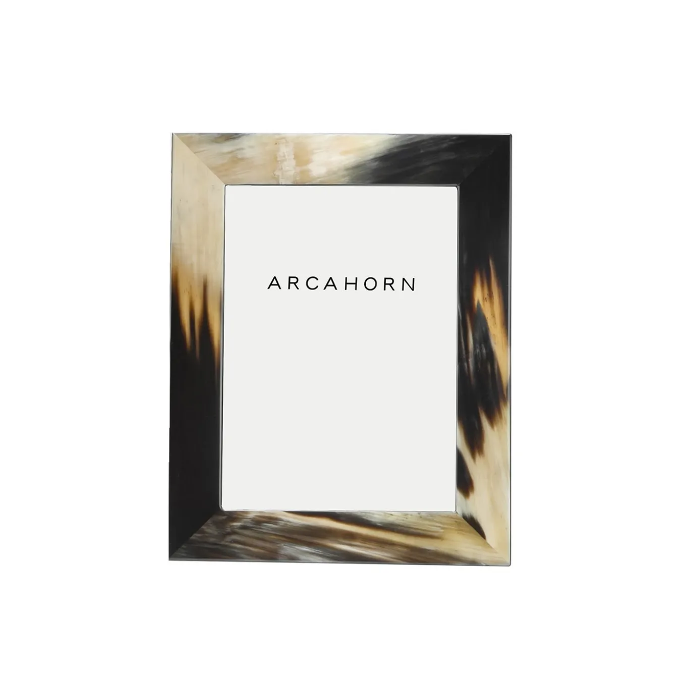 Cornice rettangolare Dafne in legno e corno scuro