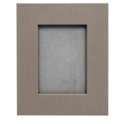 Cornice rettangolare piccola in pelle color taupe