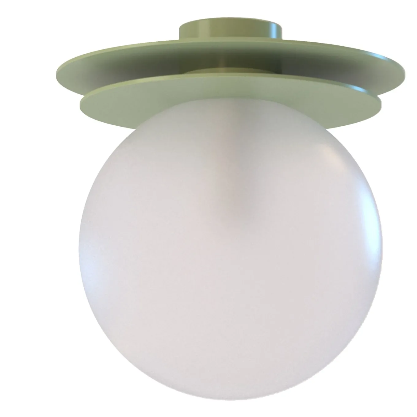 Crapa Lampada da Soffitto piccola in Ottone Verde e Vetro