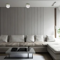 Crapa Lampada da Soffitto piccola in Ottone Verde e Vetro