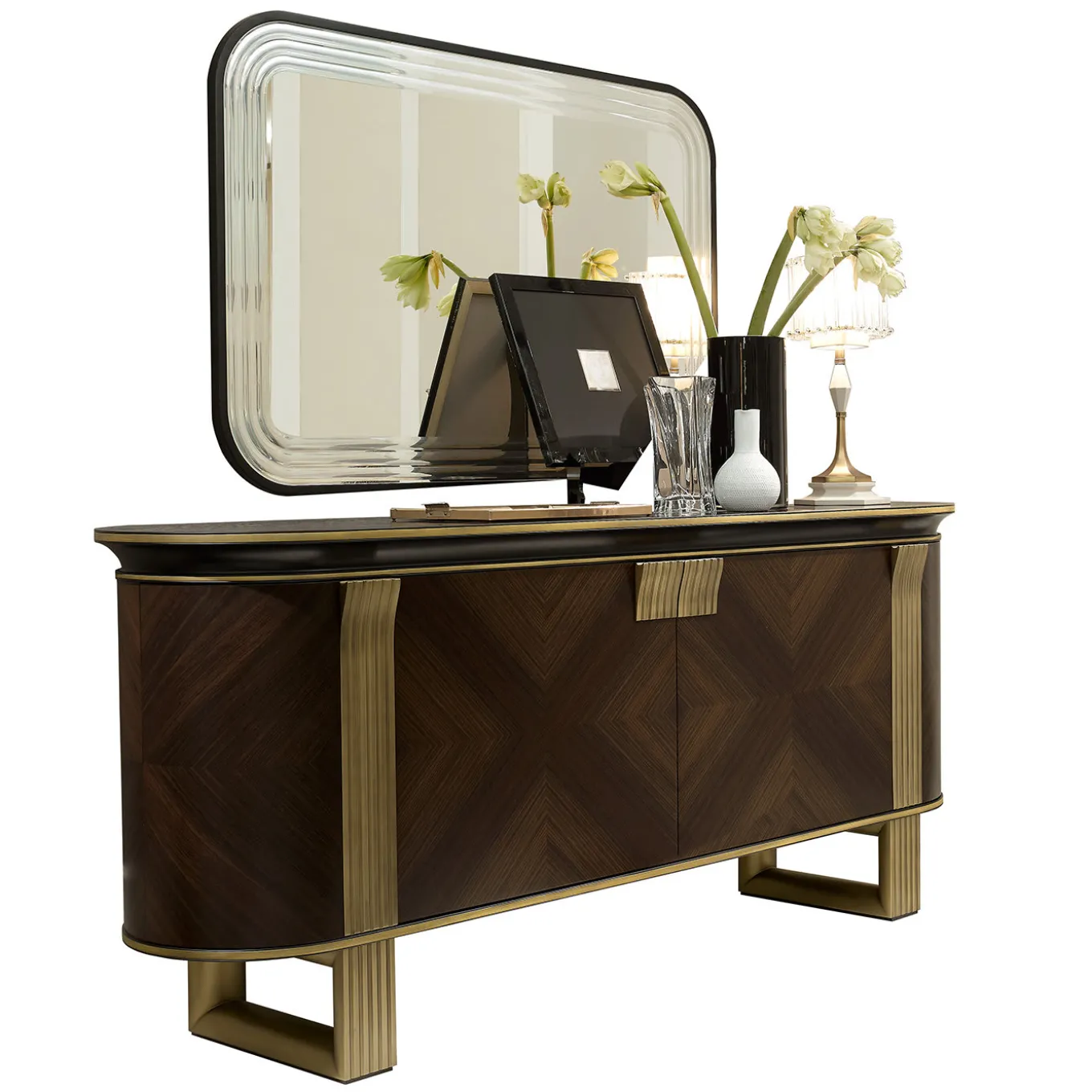 Credenza a 4 ante in palissandro