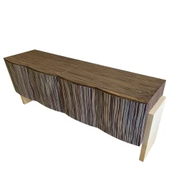 Credenza Art Déco beige e azzurra