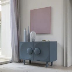 Credenza Bardot a 2 porte blu denim