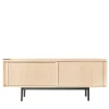 Credenza bassa Sipario a 2 ante in frassino naturale