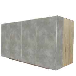 Credenza Boccadarno Otto a 4 ante in grigio di Meccani Studio