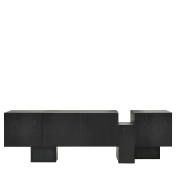 Credenza Dolmen in frassino nero di Dainelli Studio