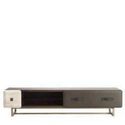 Credenza Five Points in Legno Grigio Fumé e Marmo