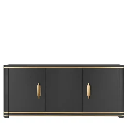 Credenza Florence in Legno Nero a 3 Ante