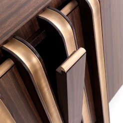 Credenza in ottone e zebra