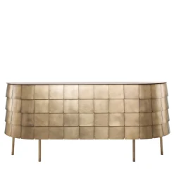 Credenza in ottone Yoroi di Alessandro Masturzo