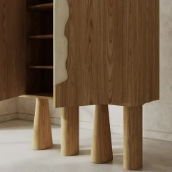 Credenza in rovere e marmo Creta