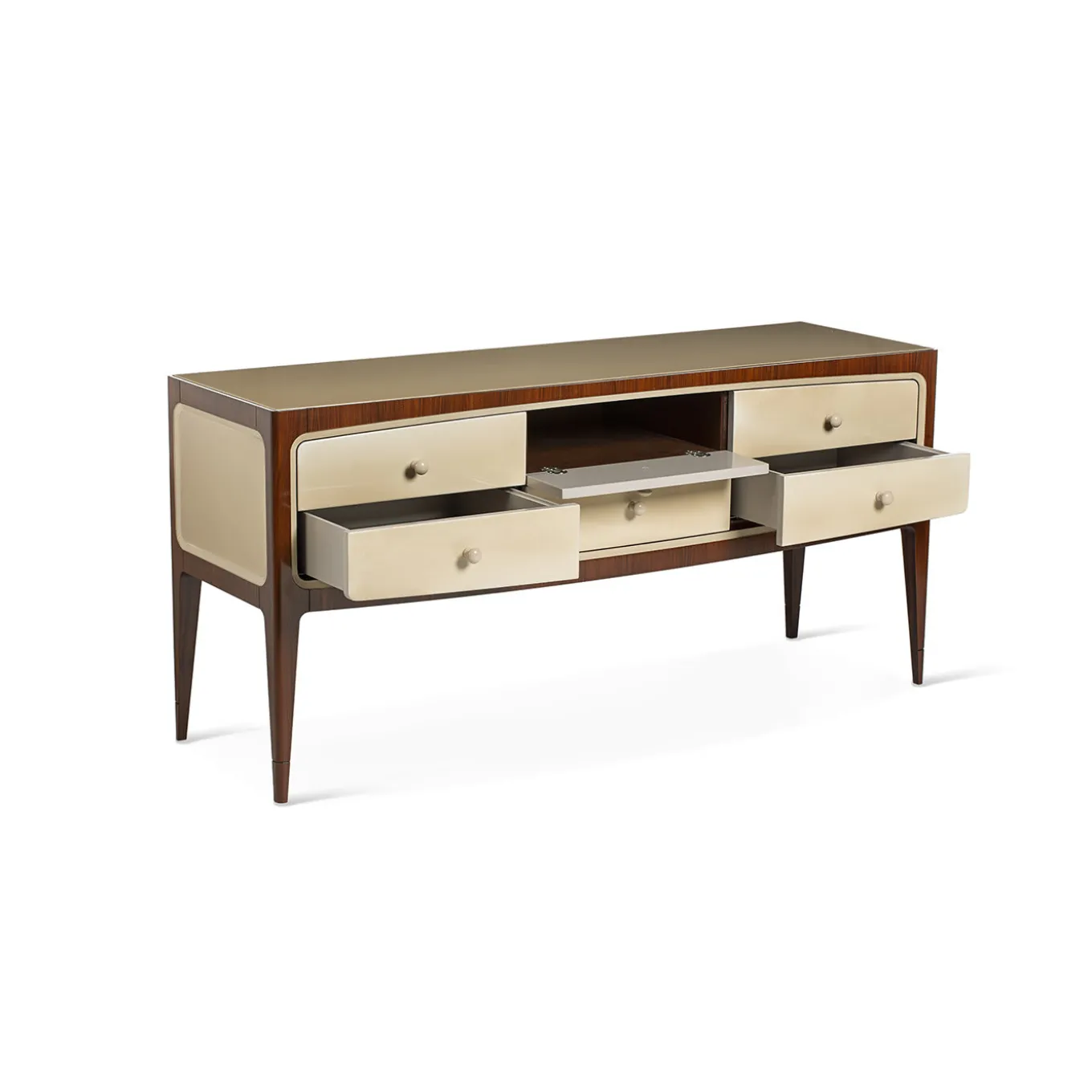 Credenza in stile anni '60 in faggio con cassetti 8712