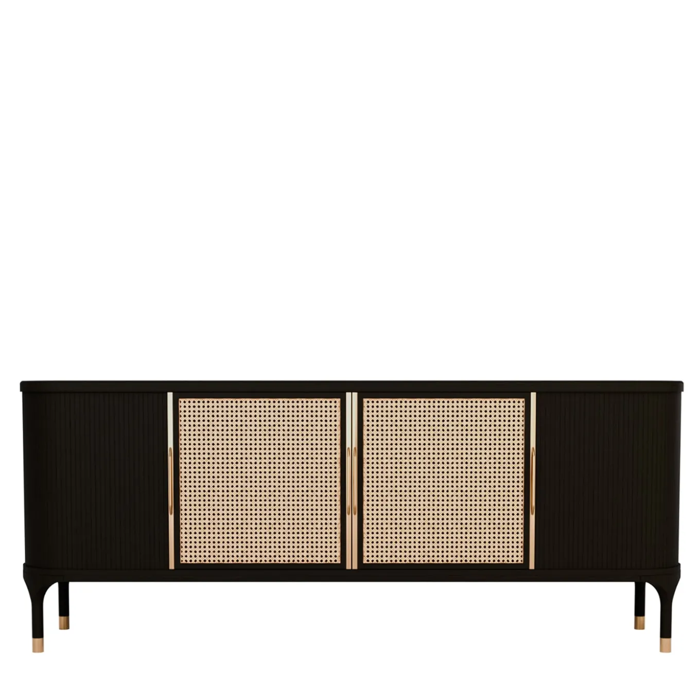 Credenza Joyce a 4 ante con paglia di Vienna di Libero Rutilo