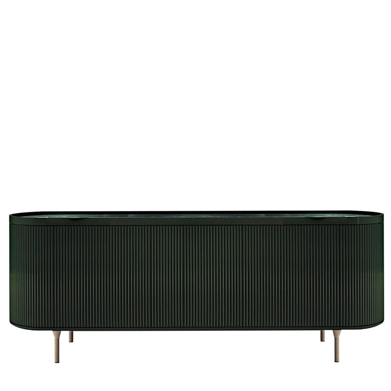 Credenza Opale a 3 ante verde incanalata