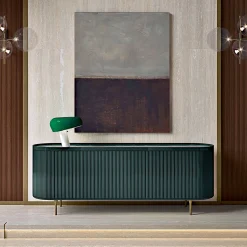 Credenza Opale a 3 ante verde incanalata