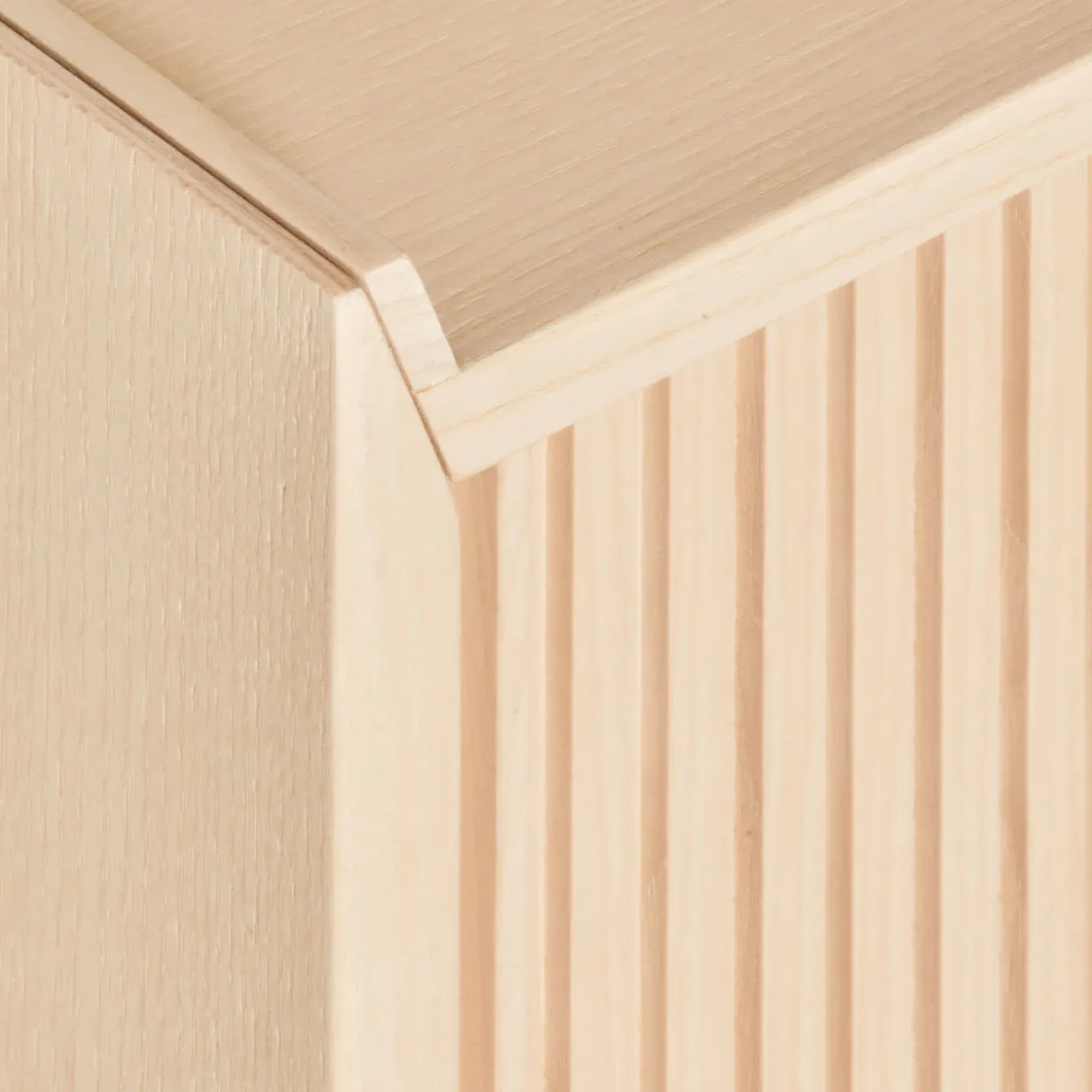 Credenza Sipario a 2 ante alta in frassino naturale