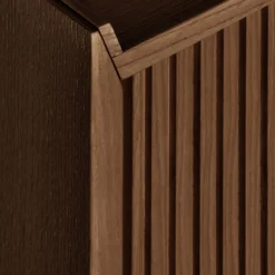 Credenza Sipario a 2 ante alta in frassino marrone