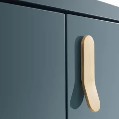 Credenza Universe a 4 porte blu denim