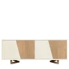 Credenza Urban Mosaic in Legno di Frassino Finitura Bianco Stil e Grano